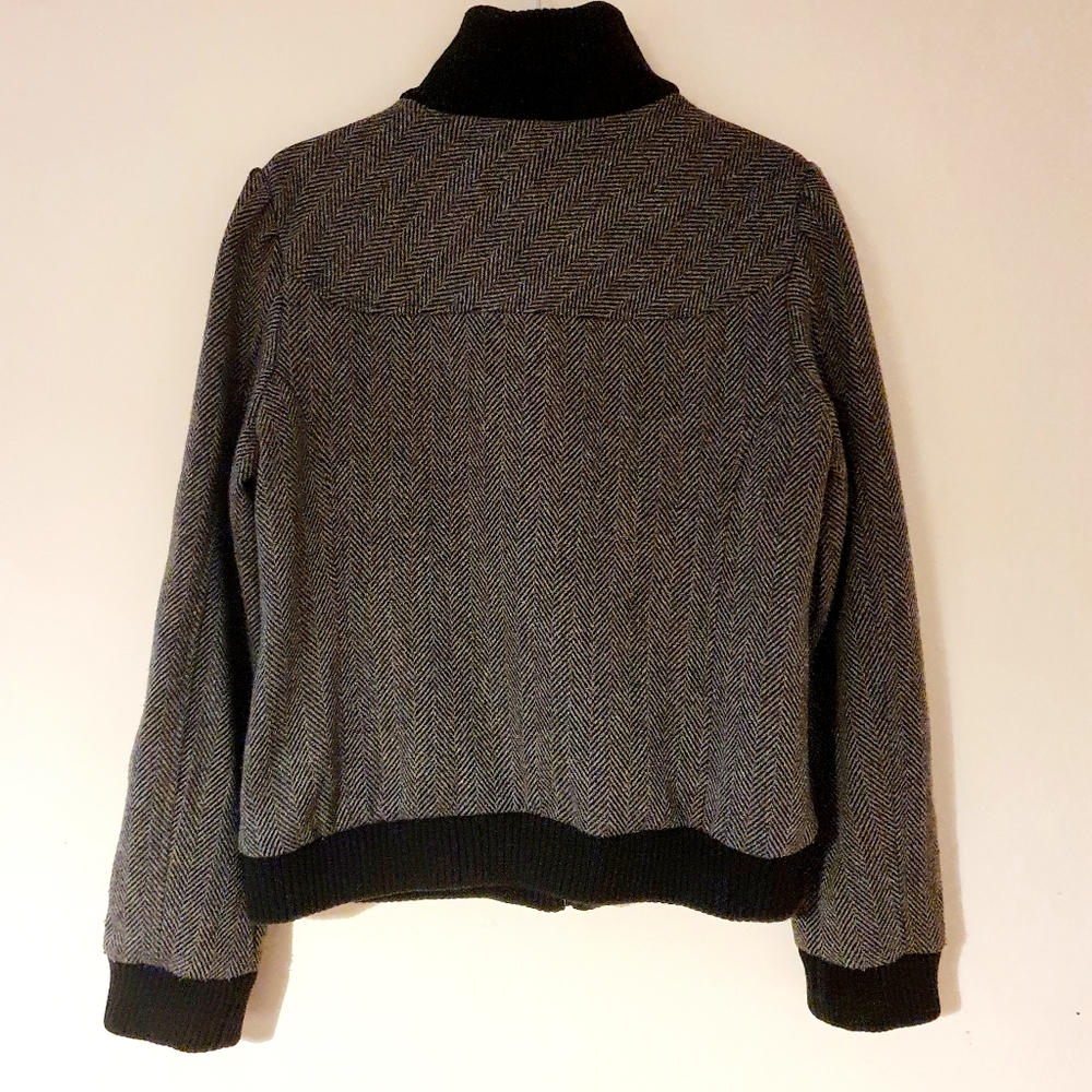 JayJays - Grey/Black Tweed Bomber Jacket - Picture 2 of 2